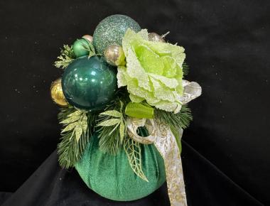 Клон из Новогодняя композиция «Бархатный шар зимы 2» (А)