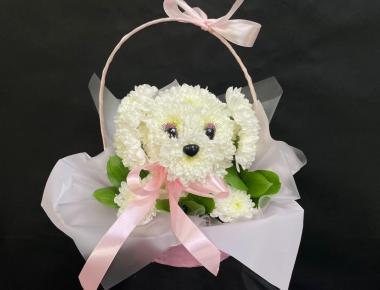 Собачка из живых цветов «Маленький дружок»