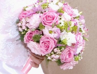 Букет «Розовый шар» для невесты
