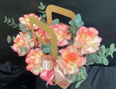 Цветы в сумочке «Бархатный цвет 2» 