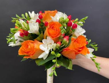 Букет невесты с розами «Осенние счастье»