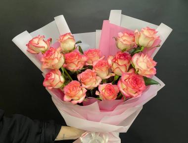 Монобукет из роз «Привет солнышку»