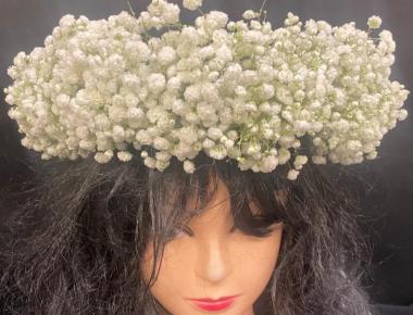 Венок из цветов «Белая птица»