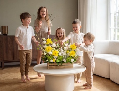 Композиция из живых цветов «Дыхание весны» 