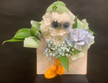 Игрушка из цветов «Совёнок на облачке»