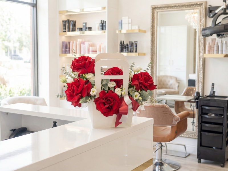 Композиция из красных роз «Любовь с первого взгляда»