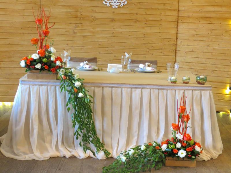 Оформление свадебного стола Калужская застава