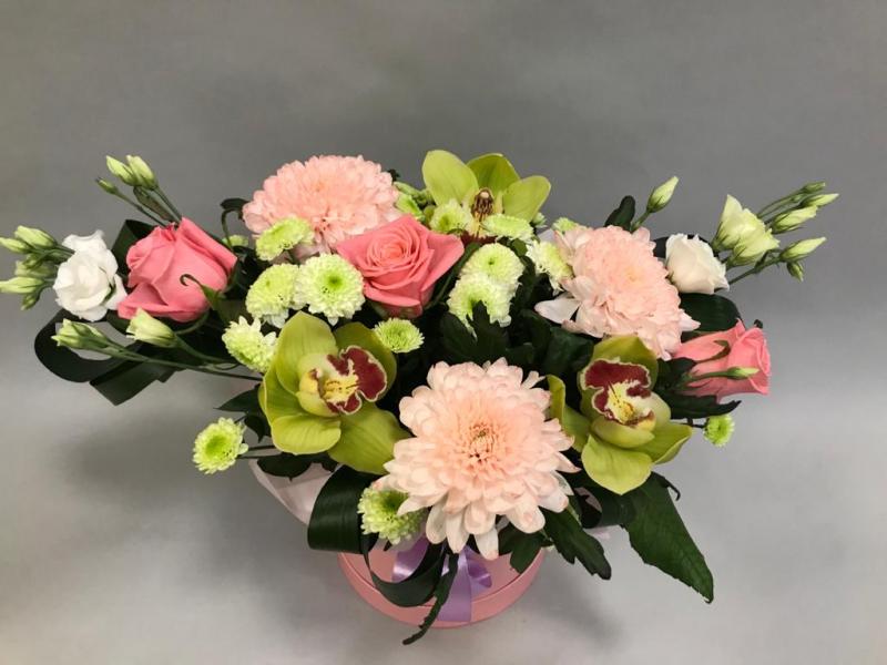 Думай о хорошем о весне Композиция из цветов