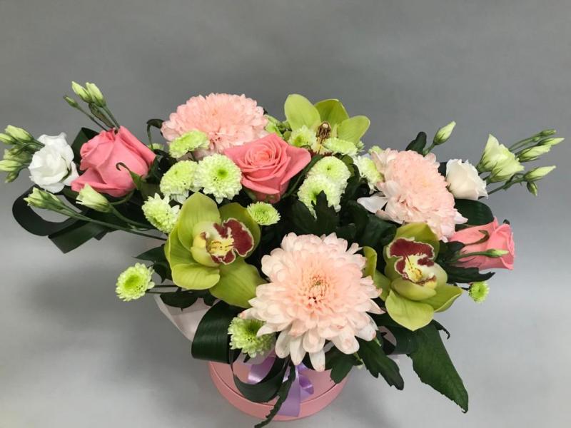 Думай о хорошем о весне Композиция из цветов