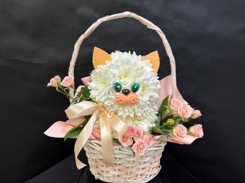 Фигурка из цветов собачка Найти ласковое слово