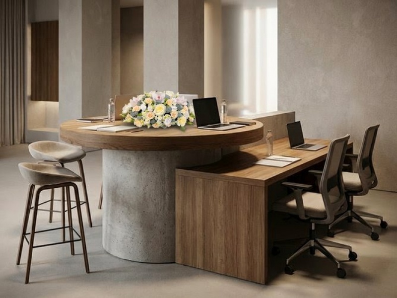 Композиция из живых цветов Флагман офиса №2 