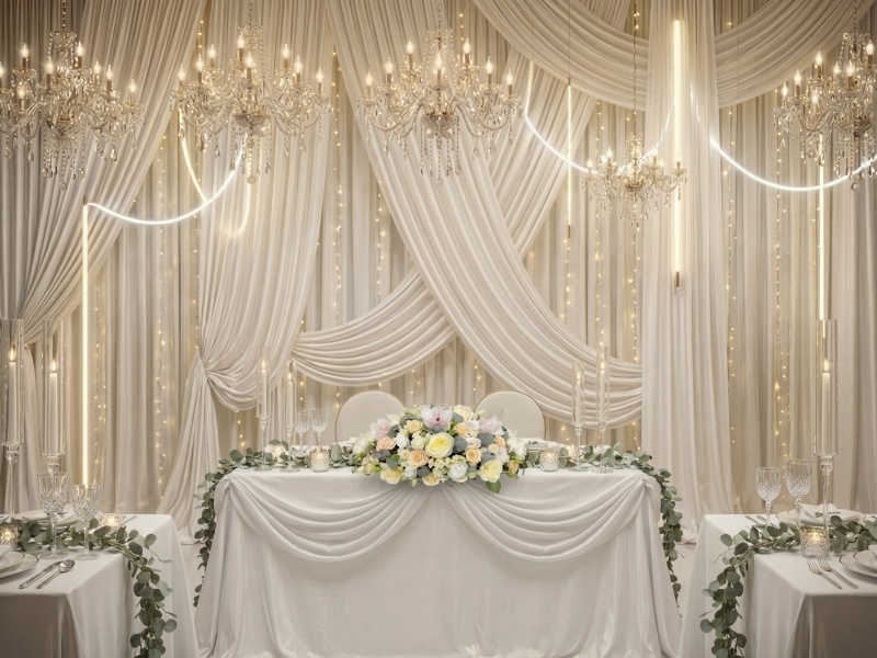 Композиция на свадебный стол Союз двух сердец 