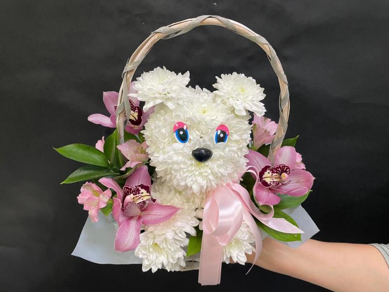 Собачка из цветов Маленький страж