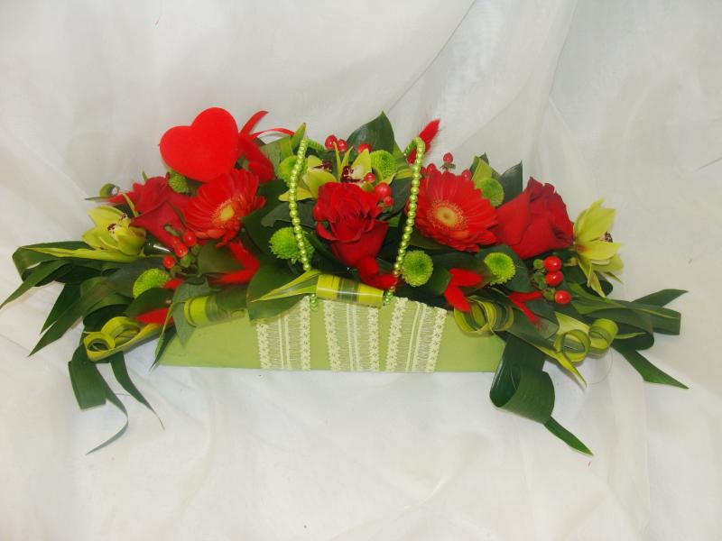 Композиция с цветами Сумочка с цветами 4