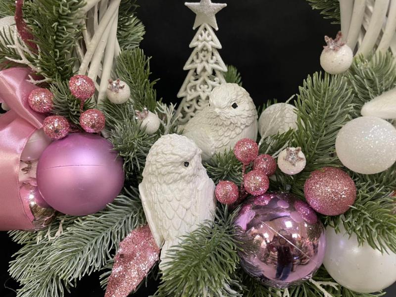 Новогодняя композиция со свечой Ночной разговор