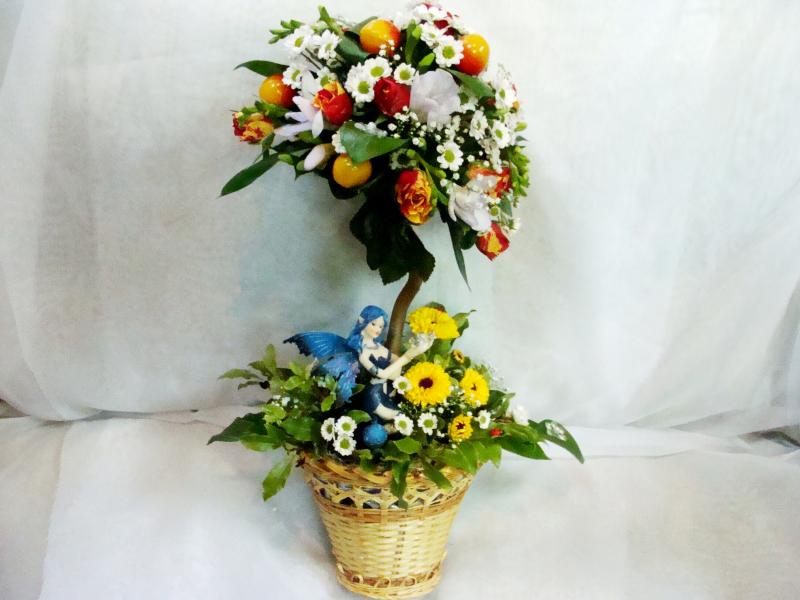 Композиция из цветов Дерево счастья 1