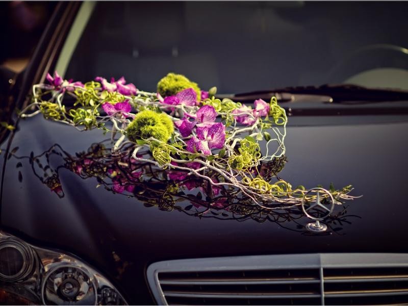 Цветы для украшения свадебного автомобиля Лесная фея