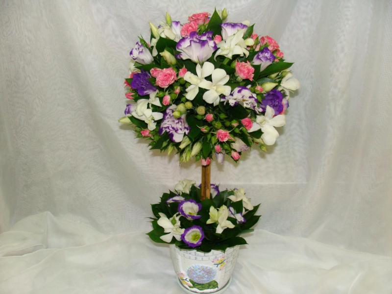 Композиция из цветов Дерево счастья 2