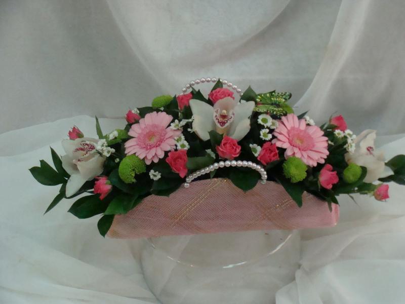 Композиция с цветами Сумочка с цветами 2