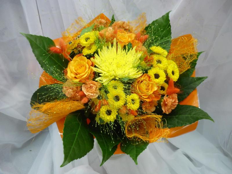 Круглый букет Оранж