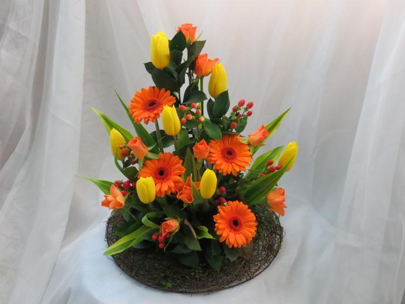 Композиция из цветов Оранжевая высота