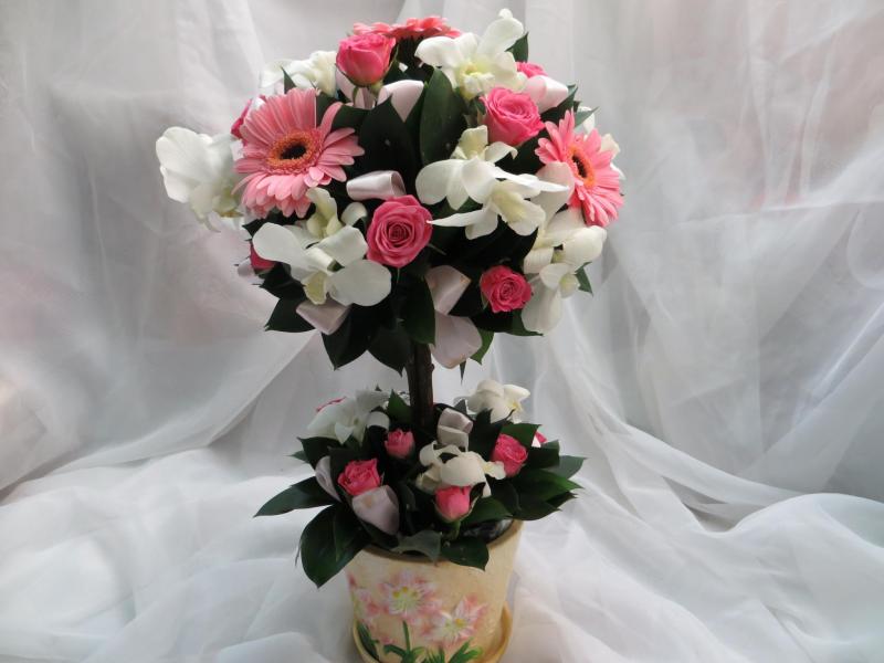 Композиция из цветов Дерево счастья