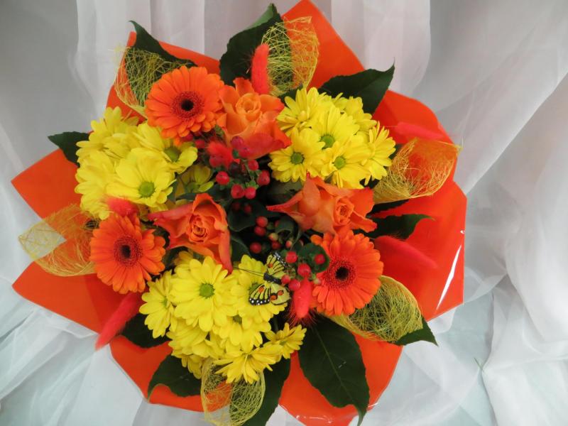 Букет цветов Оранжевое золото