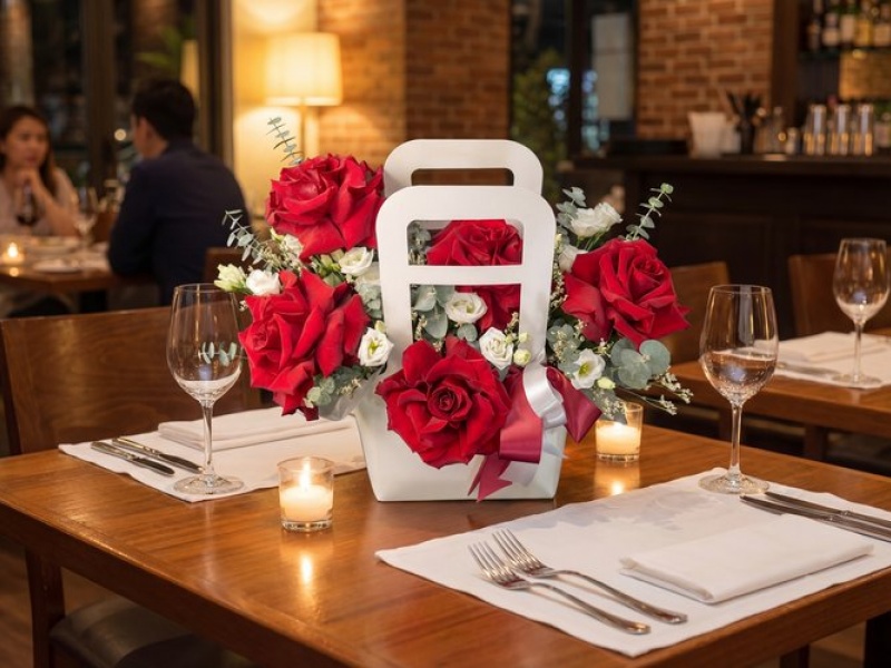 Композиция из красных роз «Любовь с первого взгляда»