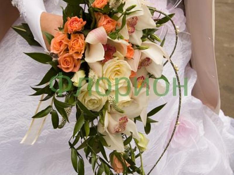 Свадебный букет с орхидеей Счастье вам