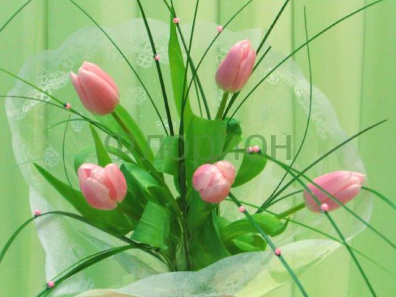 Букет из тюльпанов Розовый