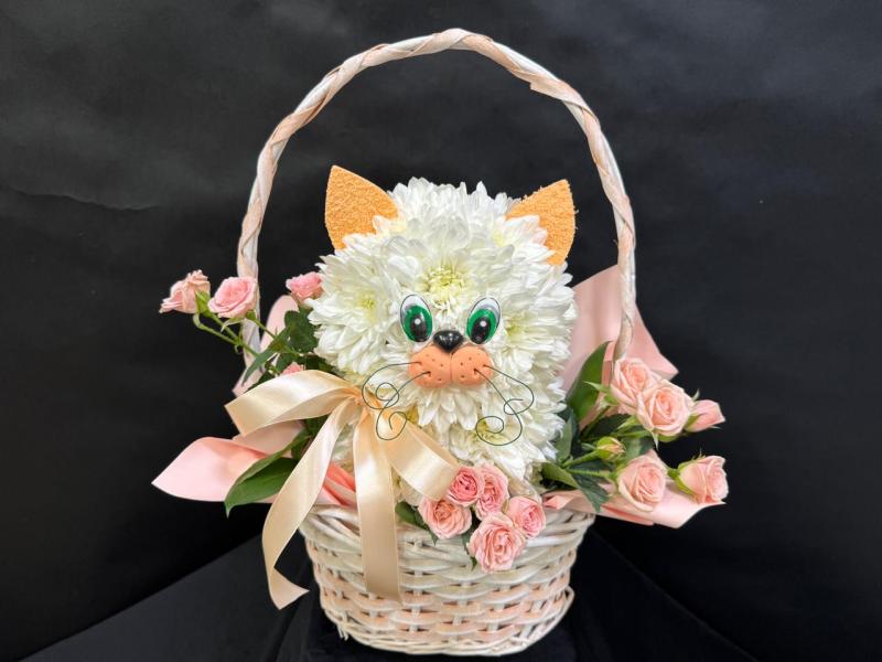 Фигурка из цветов собачка Найти ласковое слово