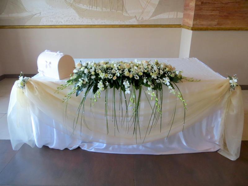Цветы для украшения свадебного стола Реченька