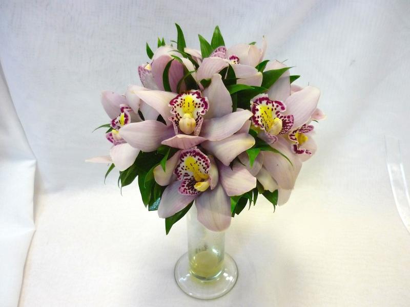 Букет невесты с орхидеями Розовый восход
