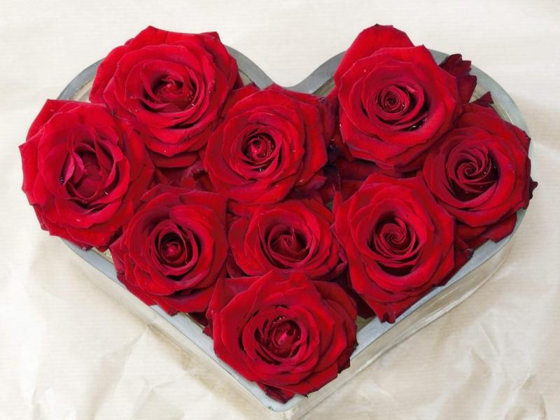 Сердце из цветов Святого Валентина Сердце любви