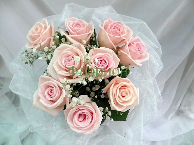 Букет невесты дублер из роз Розовые розы