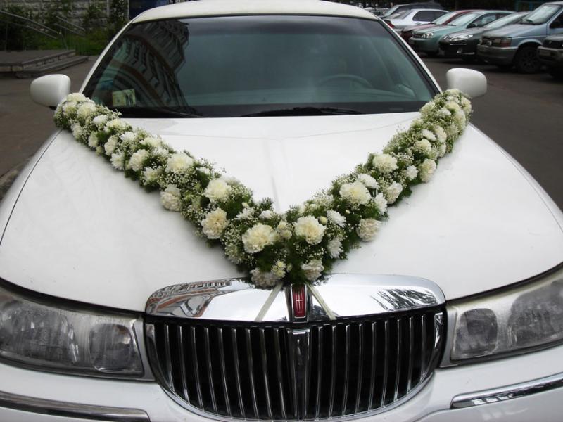 Цветы для украшения свадебной машины Ожерелье