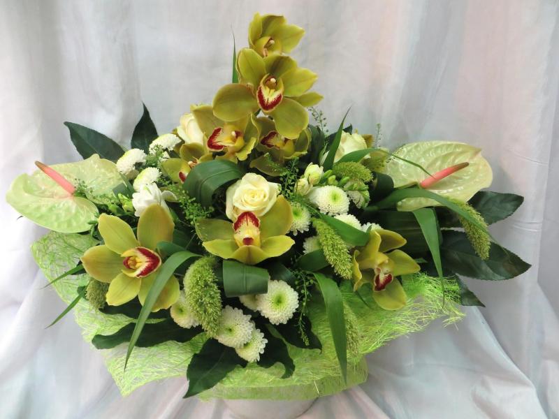 Букет из орхидей Зеленое восхищение