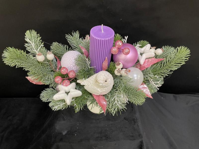  Новогодняя композиция со свечой Зимние напевы