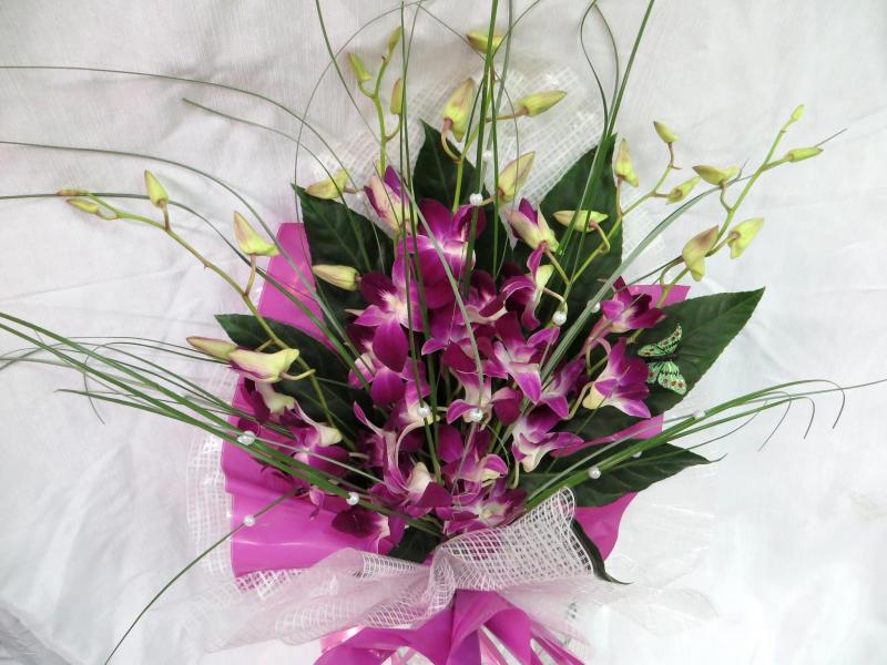 Букет из орхидей Одноцветие
