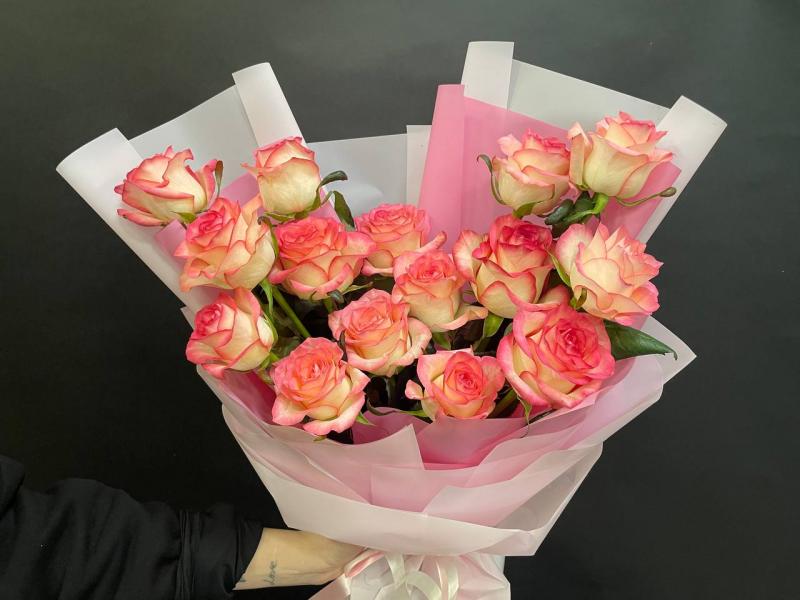 Монобукет из роз Привет солнышку