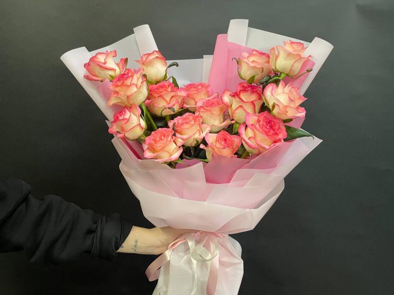 Монобукет из роз Привет солнышку