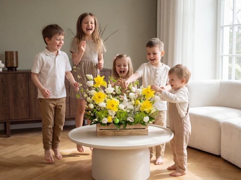 Композиция из живых цветов Дыхание весны 