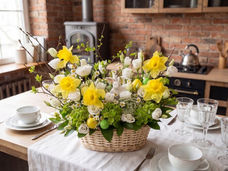 Композиция из живых цветов Дыхание весны 