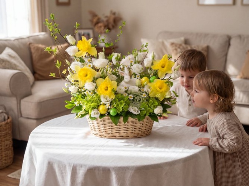 Композиция из живых цветов Дыхание весны 