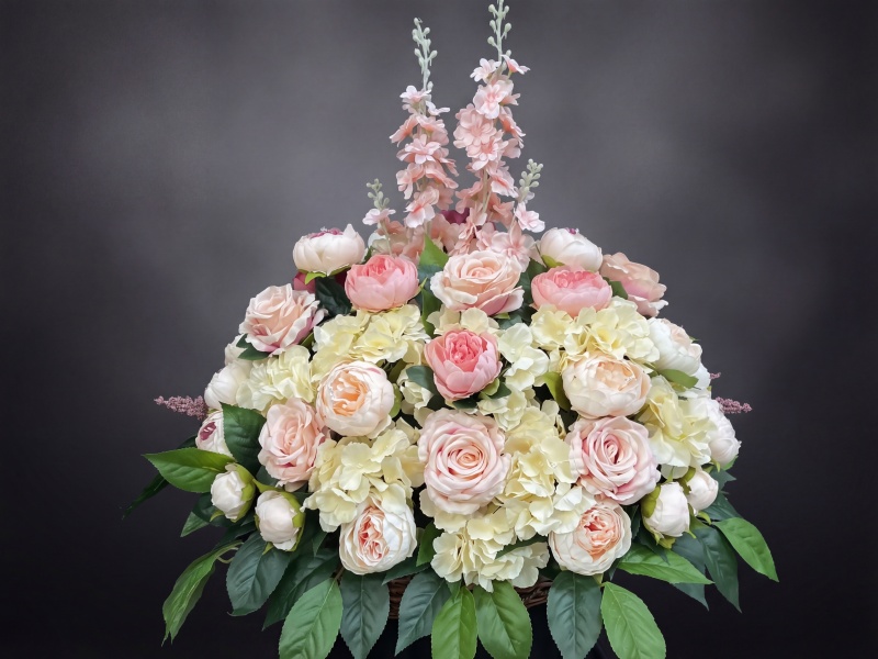 Напольная двусторонняя композиция из цветов Лучшее решение