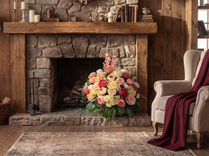 Напольная двусторонняя композиция из цветов Лучшее решение