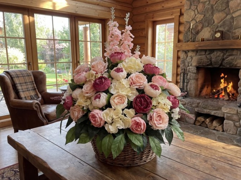 Напольная двусторонняя композиция из цветов Лучшее решение